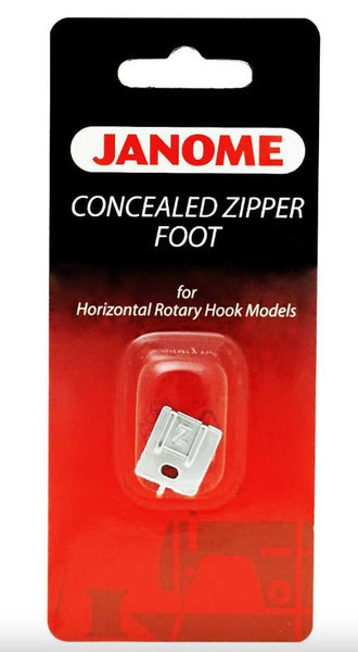 Concealed Zipper Foot - Janome Horizontal Rotary Hook Models - 200333001