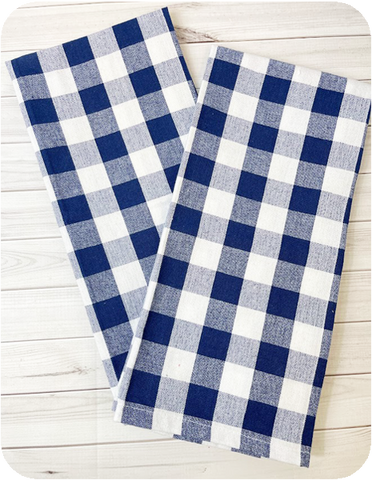 Tea Towel, Buffalo Check - Cowboy Navy/White – Aurora Sewing Center