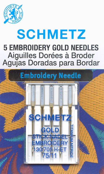 Schmetz EMBROIDERY Sewing Needles, 5pk