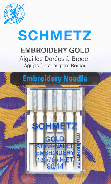Schmetz Needles - Chrome - Embroidery - Size 90/14
