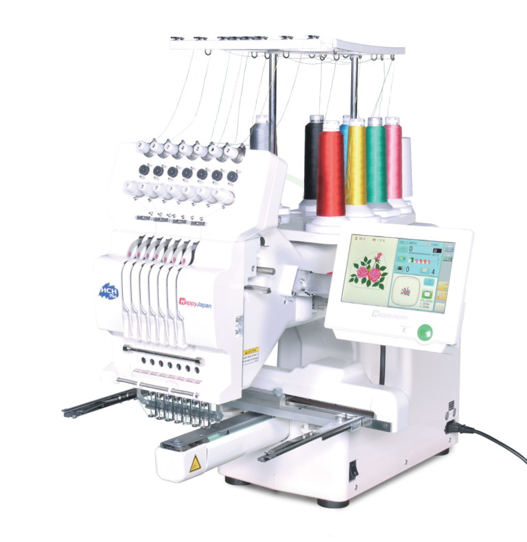 Happy Japan HCH-701P 7-needle Embroidery Machine – Aurora Sewing Center